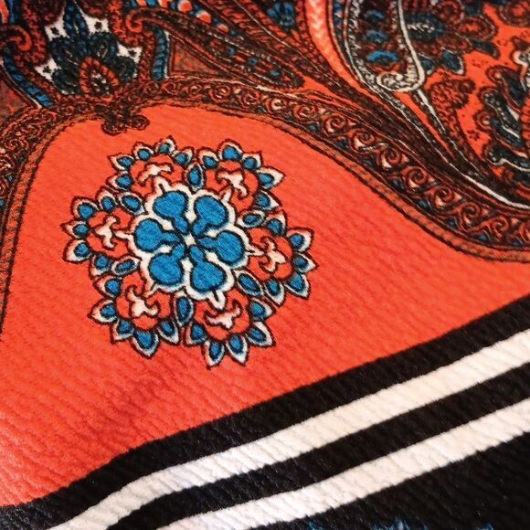 LuLaRoe Blue and Red Patterned Amelia Dress - Picture 11 of 11